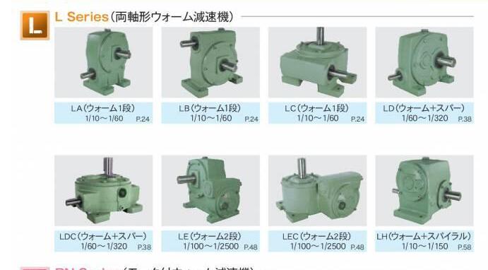 日本AOKI 青木減速機型號LD8-300  軸配置：標準型