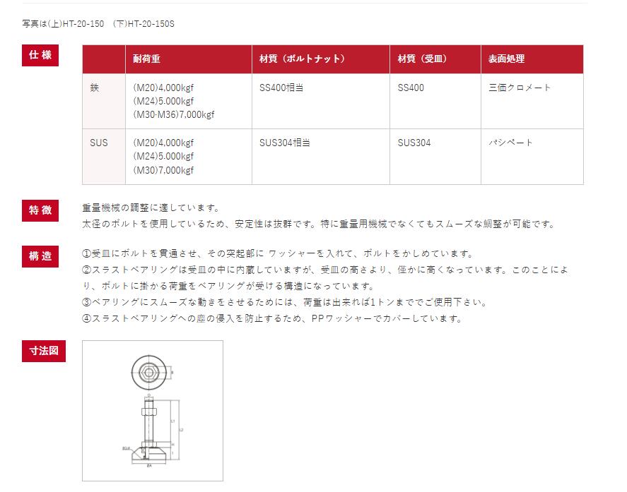 日本Daiwa Adtec 舊大和螺子 調(diào)整螺栓新型號：HT...