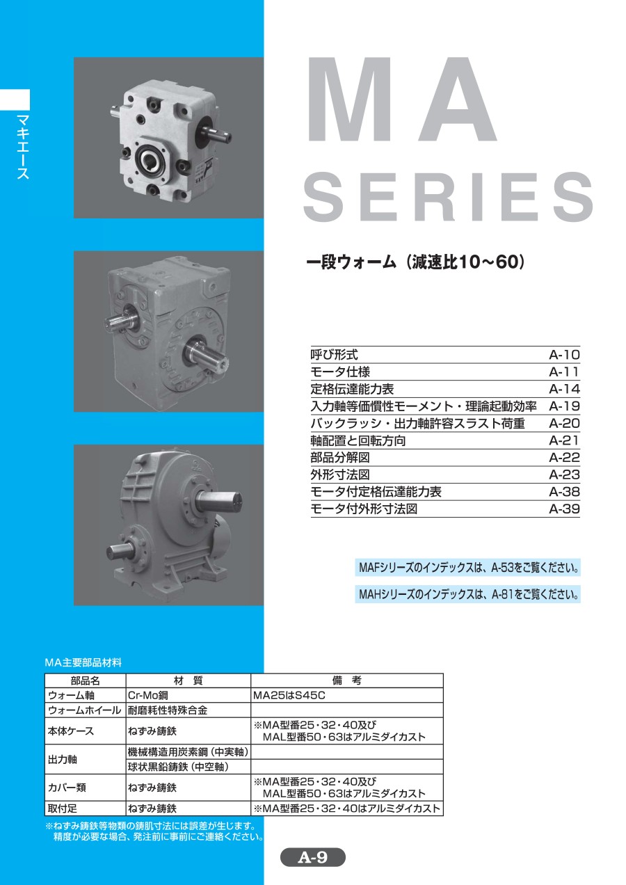 日本牧新光減速機 型號：MABP100R10 字母B表示輸入...